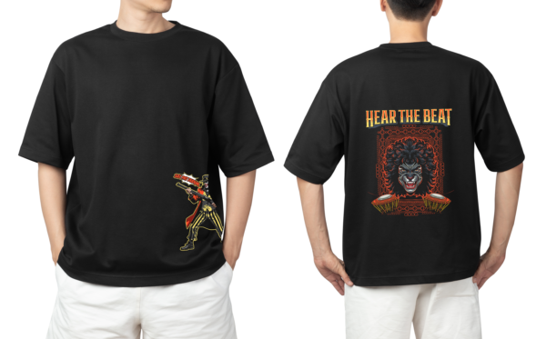 HEAR BEAT-RED | OVERSIZE T-SHIRT - Image 2
