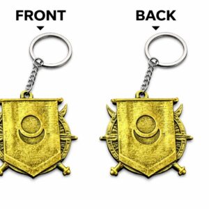 FLAG SHIELD KEY CHAIN- ANTIQUE GOLD